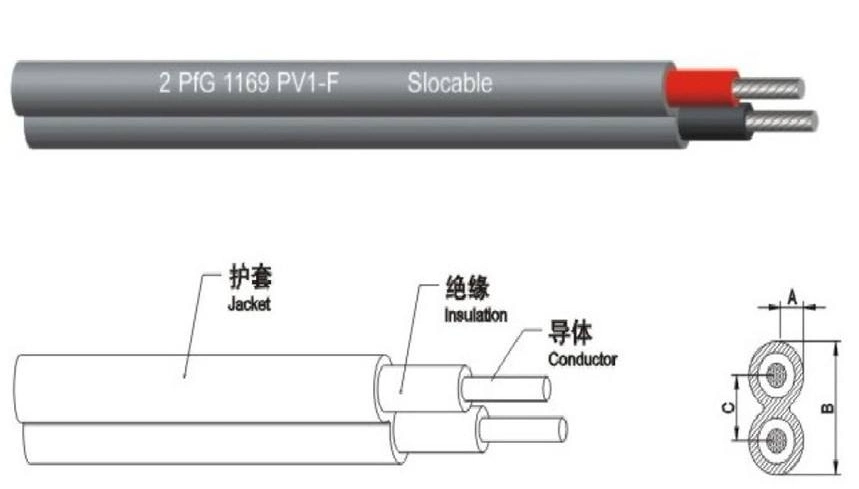 Fire Resistant Photovoltaic Cable 10mm Solar Power Cable