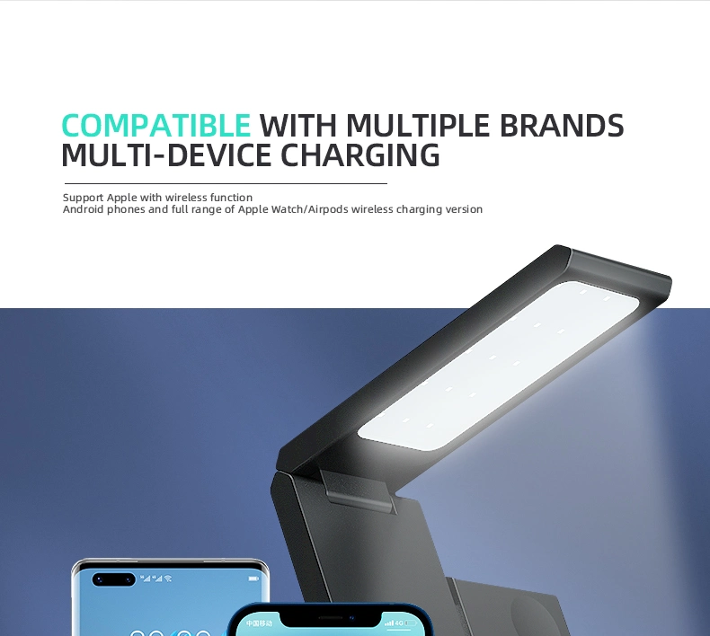 Multi Functional USB Desk Lamp Adjustable Wireless Charger