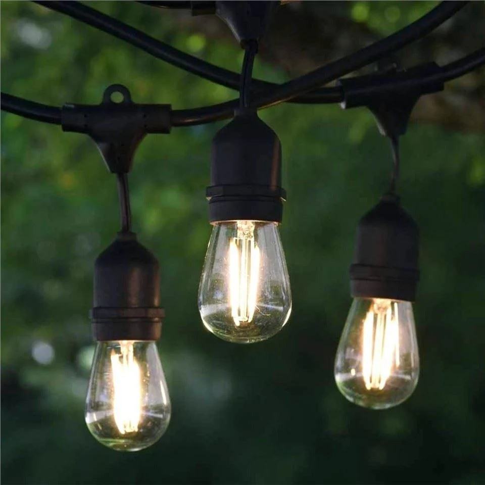 Waterproof Decorative Lighting AC120V LED String Light Belt Christmas Patio Edison String Lights Outdoor Poles S14 Holiday Can Be Customized