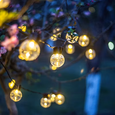 Wasserdichte Lichterkette für den Außenbereich, Terrassendekoration, G40-Globus-Solar-Lichterkette