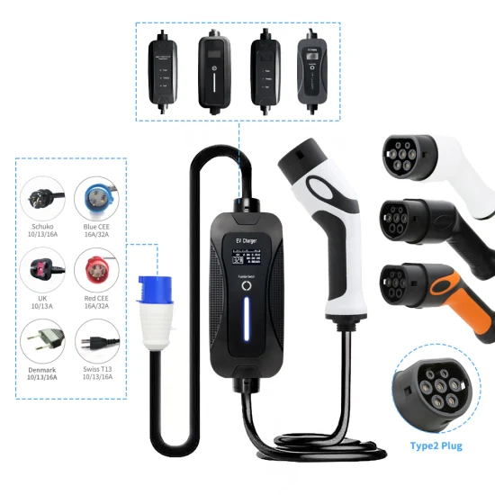 Tragbares Autoladegerät IEC62196 Typ 2 EV 16A Ladegerät für Elektrofahrzeuge