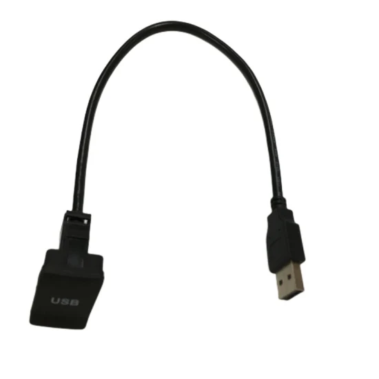 Quadratisches Armaturenbrett-Auto-USB-2.0-Verlängerungskabel mit Staubschutzhülle für Auto, Boot und Motorrad
